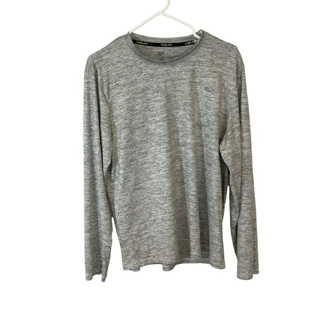 Everlast Men's Long Sleeve Base Layer Long Sleeve Tee Size Large in Light Gray